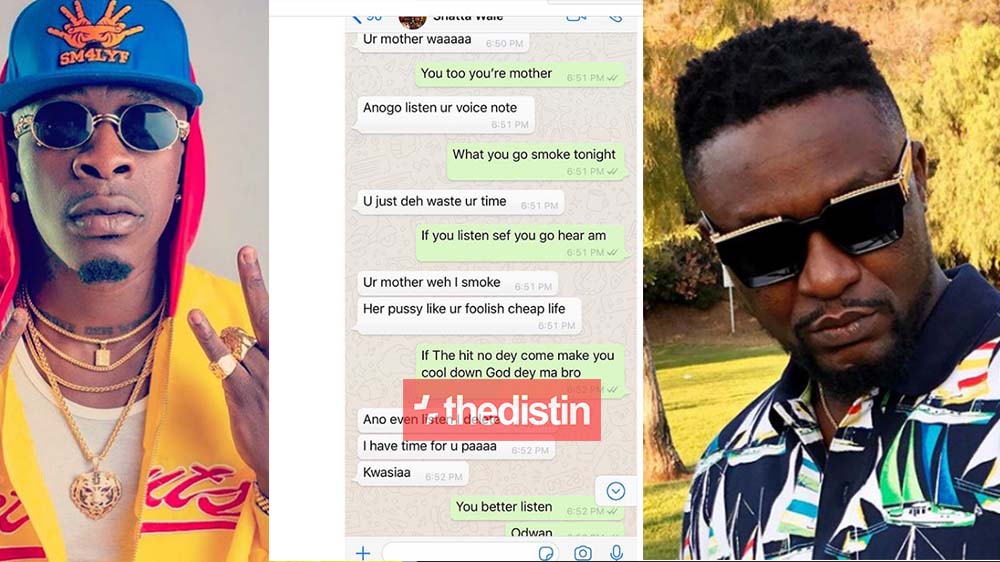 "Your Mother Waa" - Archipalago Leaks WhatsApp Chat As Shatta Wale Insults Him | Screenshot