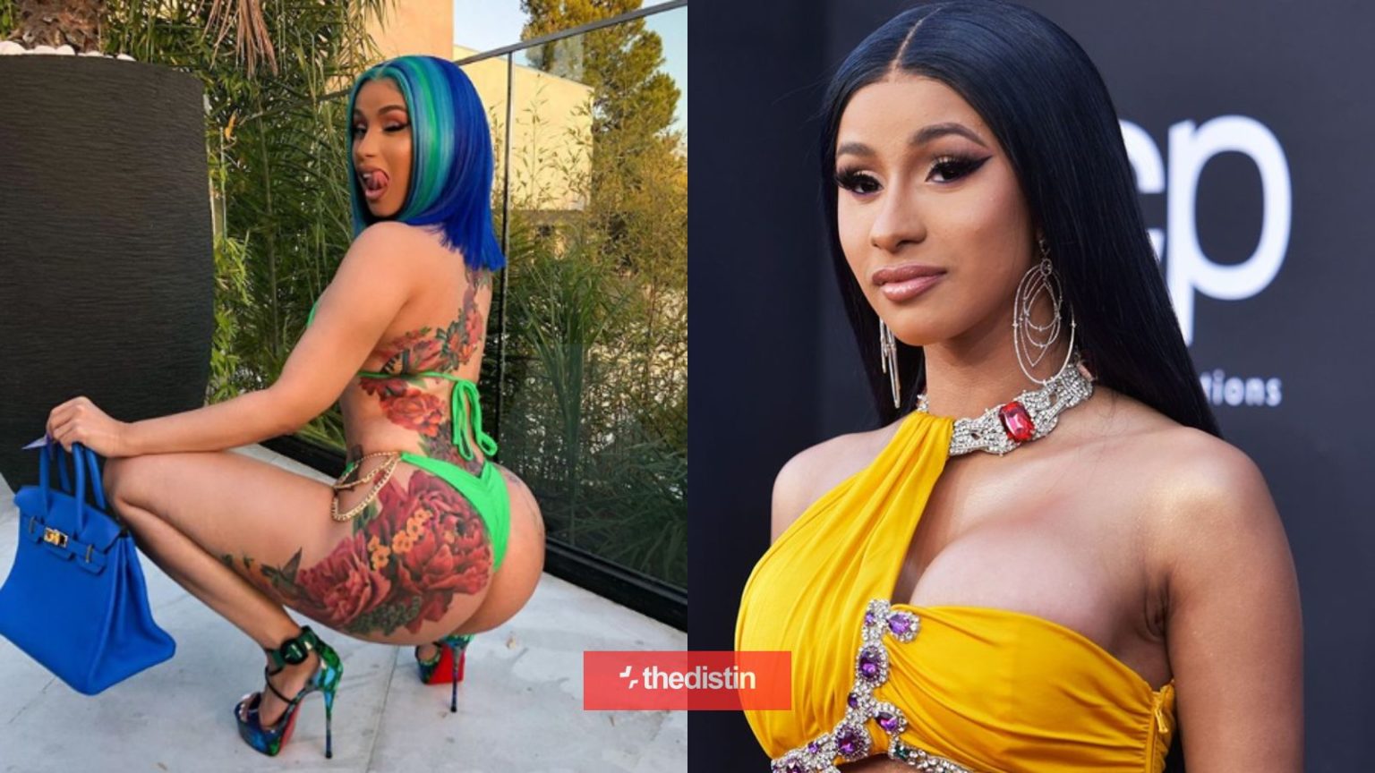 Cardi B Poses Naked, Showing Post Pregnancy Body.