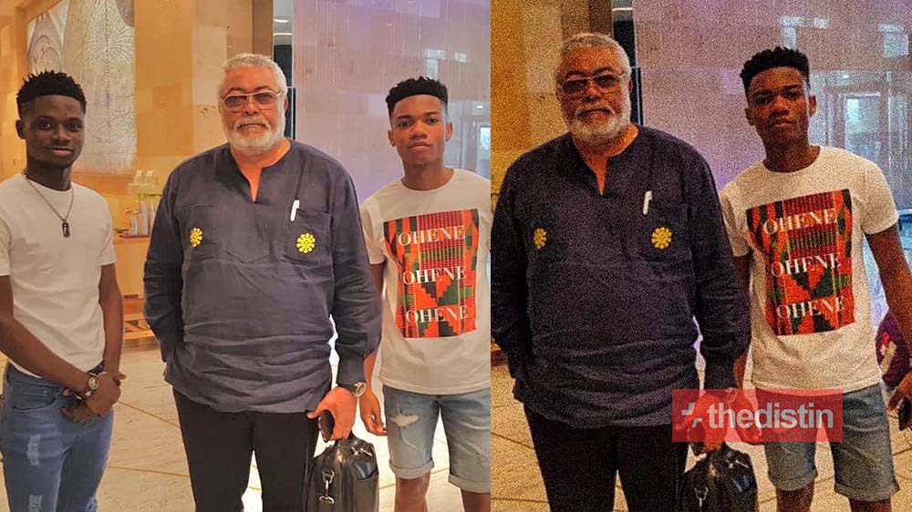 "Gyimie B3n ni" - KiDi Blast Ghanaians After They Reacted To Him Cropping Kuami Eugene From A Photo With JJ Rawlings