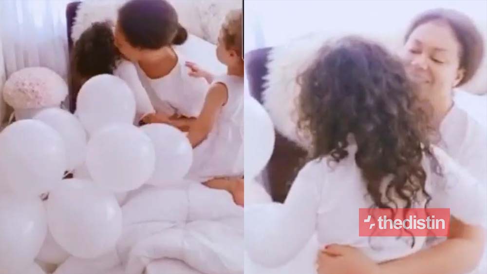 See How Nadia Buari’s Daughters Wished Her Happy Birthday Without Showing Their Faces (Video)