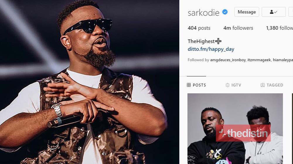 Sarkodie Hits 4 Million Followers On Instagram After Endorsing Nana Addo (NPP)