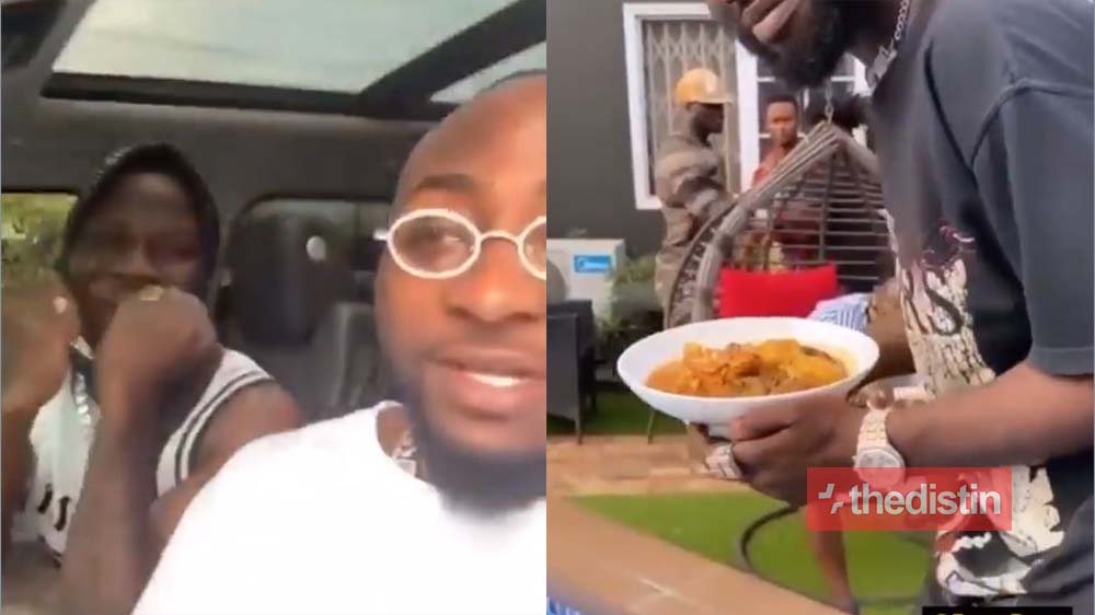 Stonebwoy's Wife Dr. Louisa Cooks Fufu For Davido & His DMW Crew As They Host Them After His Fight With Burna Boy (Video)