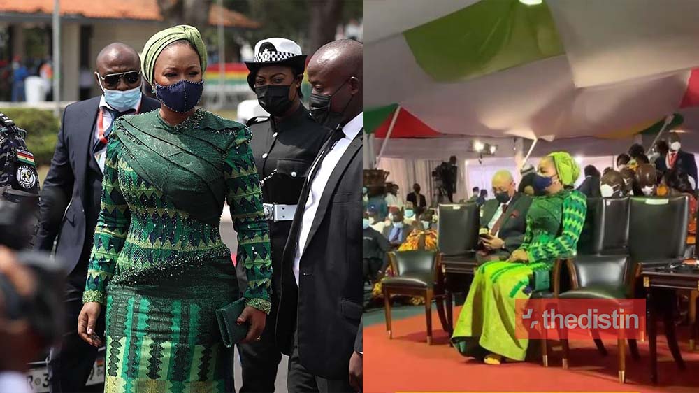 Check Out The Beautiful Dress Samira Bawumia Wore To Nana Addo's Inauguration (Photos+Videos)