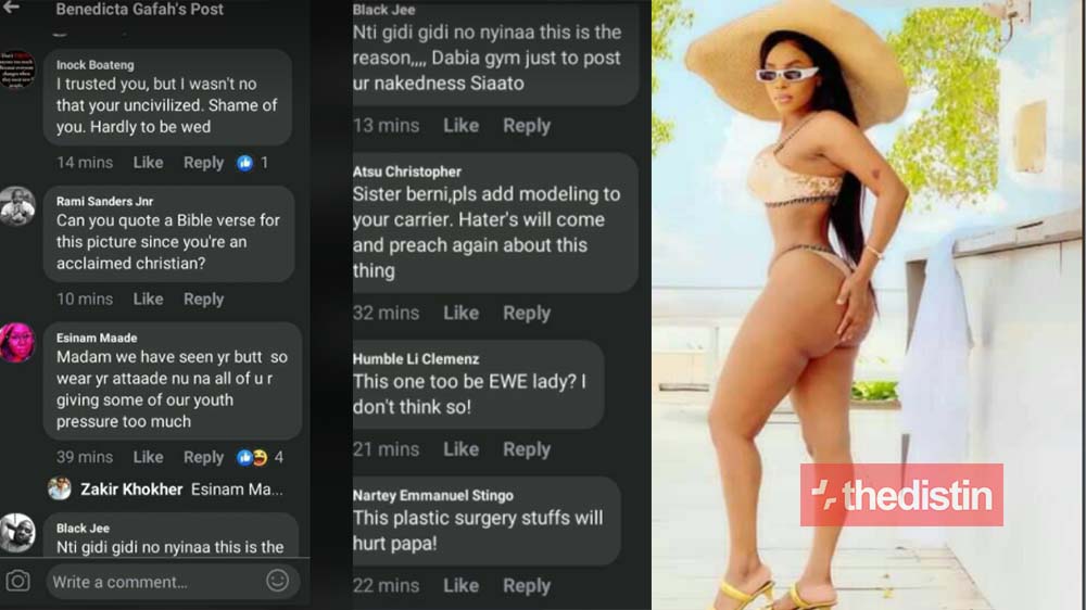 Ghanaians Blast Benedicta Gafah For Sharing Her Naked Picture On Sunday | Screenshots