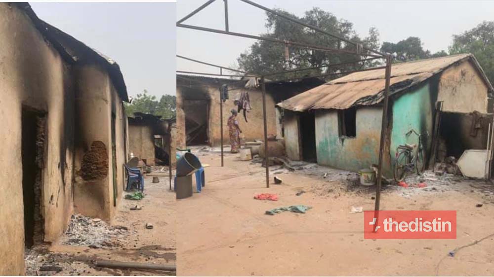 24 Houses Burnt In A Chieftaincy Dispute Between Two Rival Chiefs In Yong Dakpem Yili In Tamale (Photos)