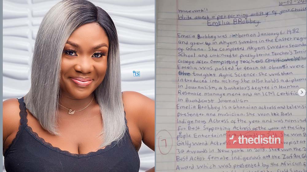 Class 3 Girl Melts Actress Emelia Brobbey’s Heart With An Essay About Her (Photos)