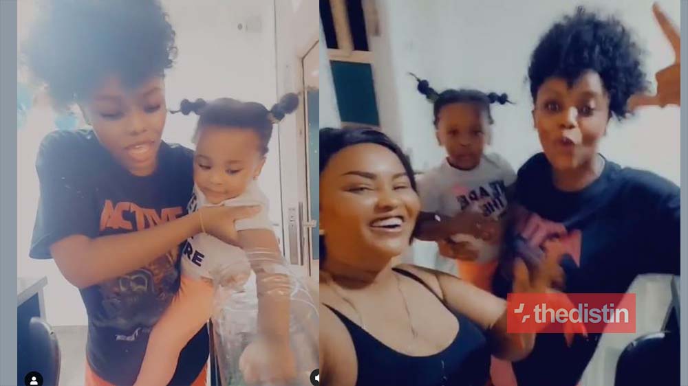 "Forever" Singer Gyakie Plays With Baby Maxin In Nana Ama Mcbrown's Mansion (Video)