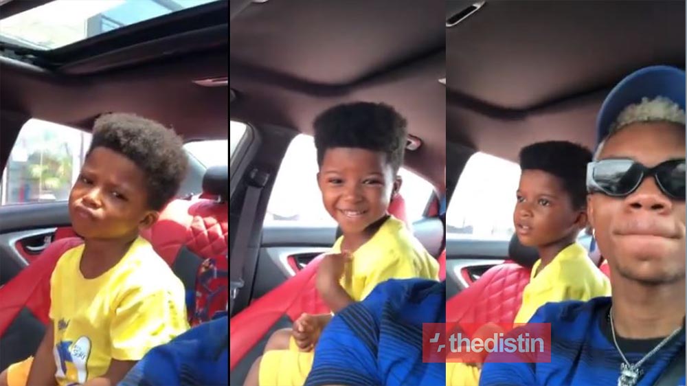 See How KiDi's Son Reacted When He Heard His Name In The Golden Boy Album Intro (Video)