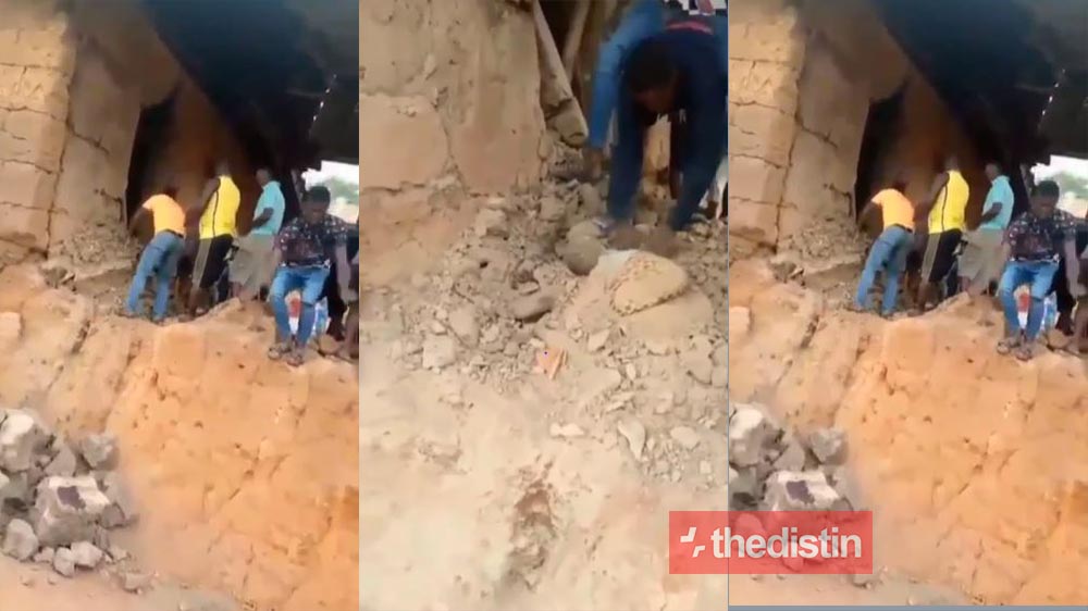 Sad: Building Collapses On A Woman With Her Baby On Her Back (Video)