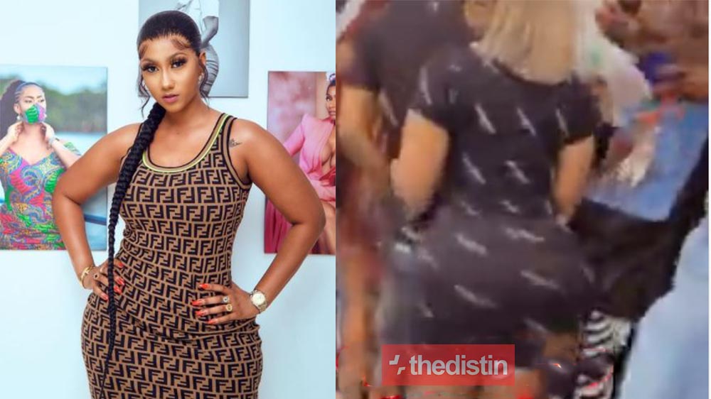 See How Hajia 4Real Stirred At This Guy For Trying To Grind Her At A Party (Video)
